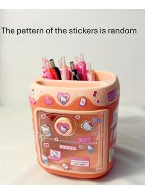 Hello Kitty Pen Holder Desk Organizer Makeup Brush Storage Box Cute Gift Decor